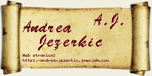 Andrea Jezerkić vizit kartica